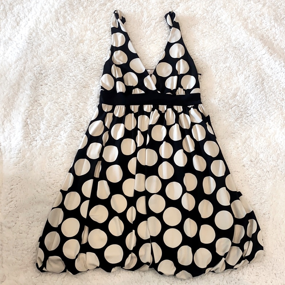 S Black and White Polka Dot Charlotte Russe Dress